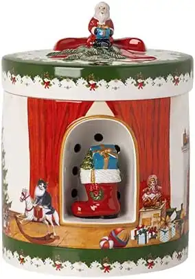 Villeroy & Boch Christmas Toy's Scatola Regalo Rotonda a Forma di Carillon 16cm