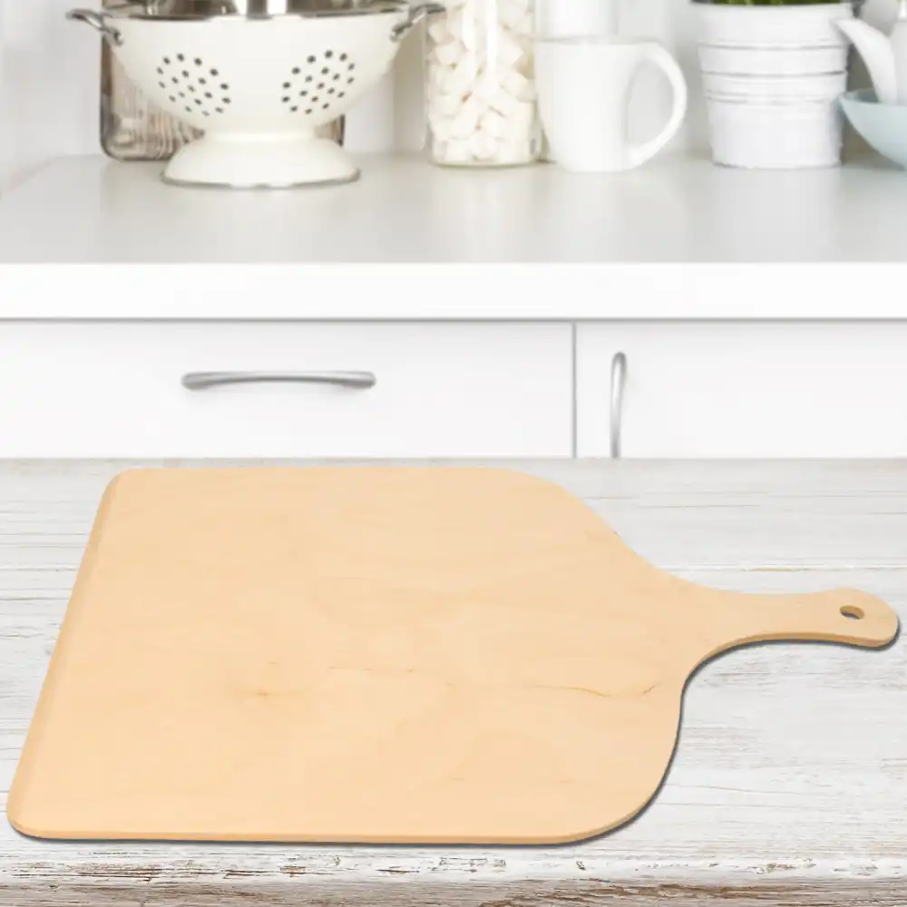 Pala Pizza XL Tagliere Vassoio In Legno Di Betulla 50x37cm Con Impugnatura