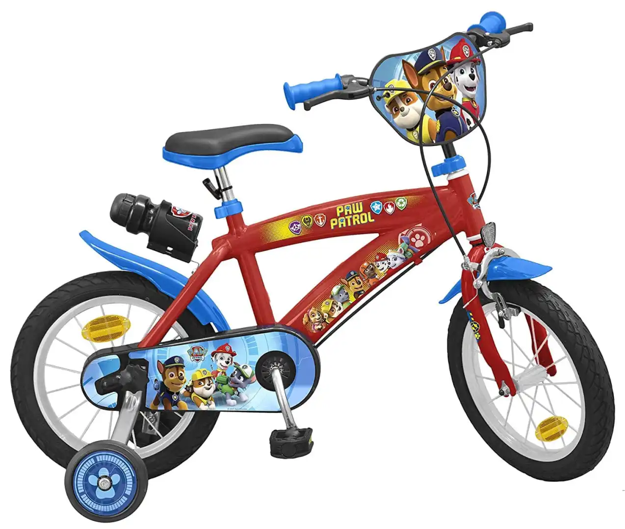 Bicicletta Per Bambini 14'' Licenziata Paw Patrol Con Borraccia 4-7 Anni Toimsa