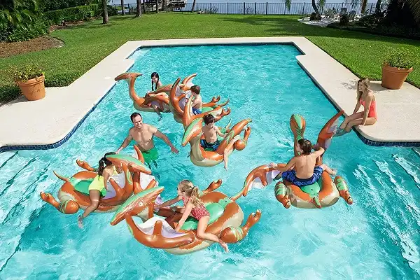 Pterodattilo gonfiabile cavalcabile gioco per bambini mare piscina 135x198 cm