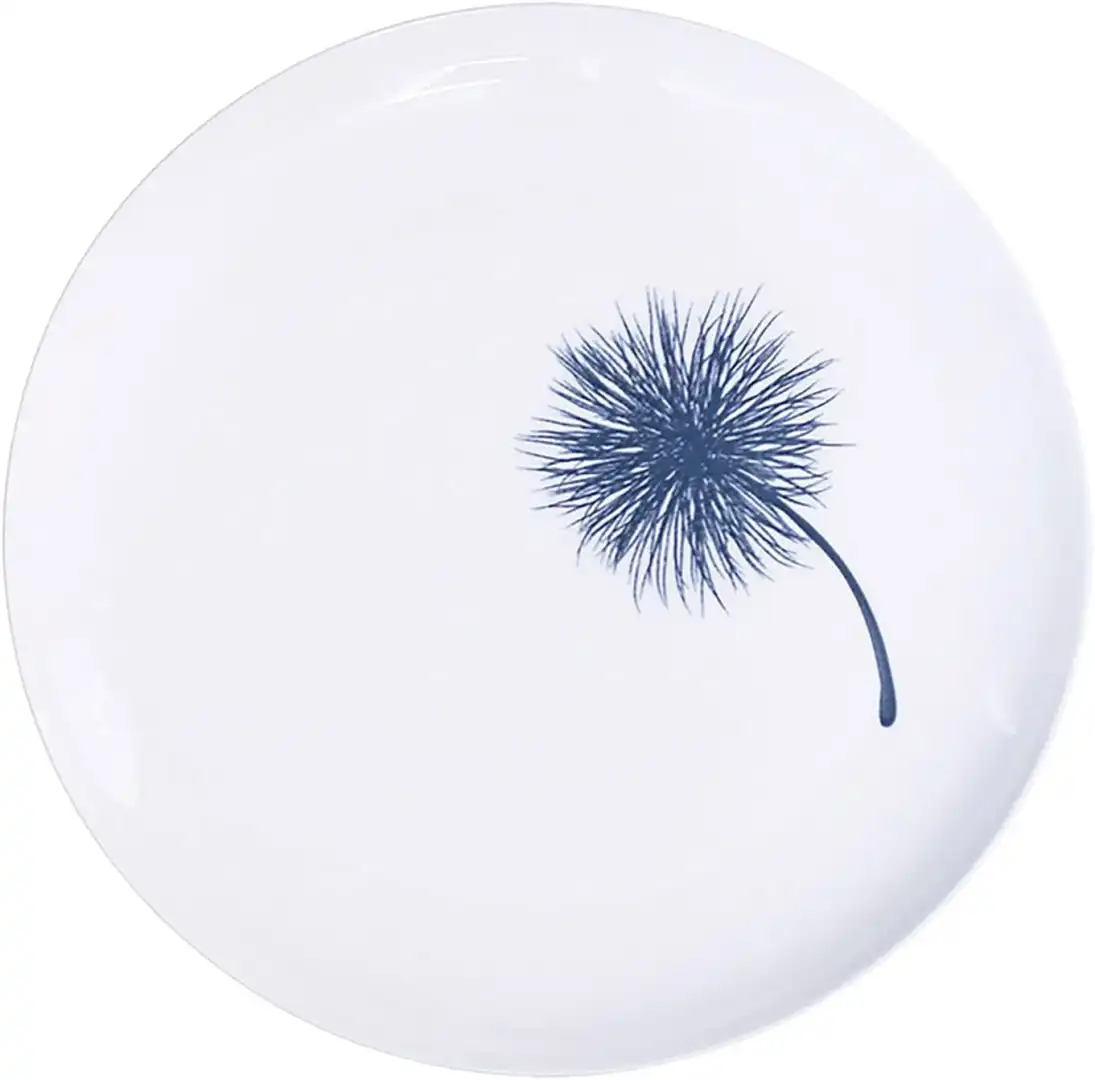 Set 6 Piatti Piani Botanic Blu e Bianco 28cm in Porcella New Bone China