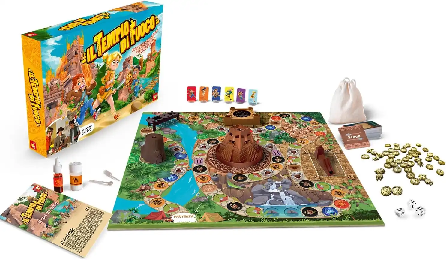 Gioco da Tavola Il tempio di Fuoco Per Piccoli e Grandi Esploratore 8+ da 2 a 6