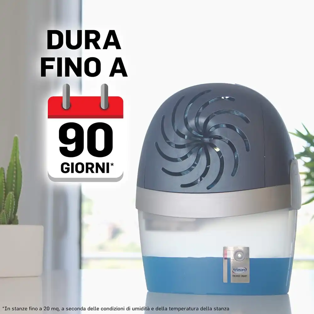 Ariasana Aero 360° Kit Assorbiumidità 1 Dispositivo e 1 Ricarica TAB da 450 g