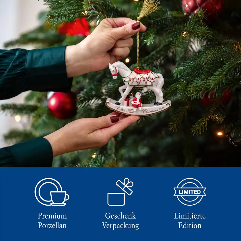Villeroy & Boch Annual Ornaments Addobbo Albero di Natale Cavallo a Dondolo 7cm