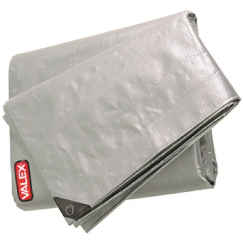 Telo Con Occhielli Rinforzati Grigio 8x12MT 220G/Mq Copertura Impermeabile Valex
