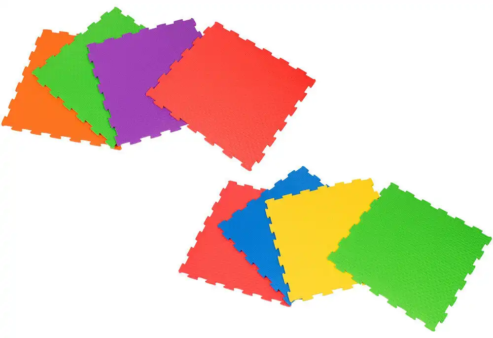 Tappeto Tappetino Mattonelle Puzzle Extra Large in Gomma Gioco Bambini 4pz 61x61