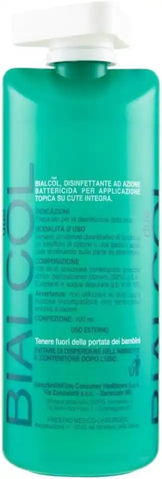 4x Bialcol Due Disinfettante Cutaneo ad Azione Battericida da 400ml Uso Esterno