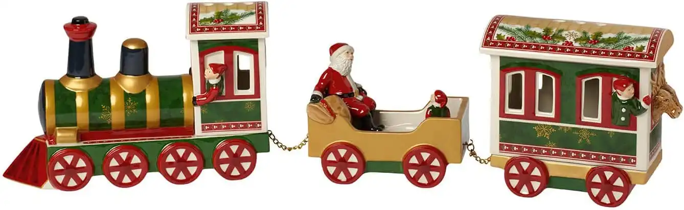 Villeroy & Boch North Pole Express Locomotiva di Porcellana Babbo Natale 55x8x15