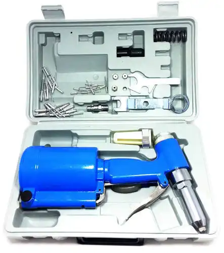 Rivettatrice Pneumatica Ad Aria Compressa In Valigetta Con Accessori E Rivetti