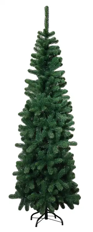 Albero di Natale Slim Modello Cortina Altezza 150cm Con 334 Rami Ricchi e Folti