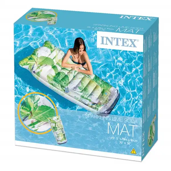 Materasso Materassino Gonfiabile Bibita Frizzante Piscina Mare Spiaggia Intex
