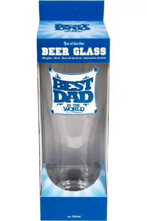 Boccale Bicchieri per Birra da 750ML in Vetro per Festa Regalo Best Dad Papa'
