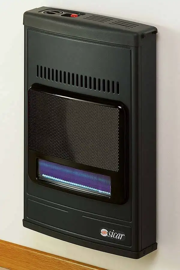 Stufa a Gas Metano a Parete o Pavimento Blue Fame Grigia 4000W Watt Sicar Eco45