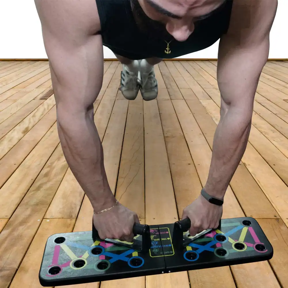 Tavola Pieghevole per Fitness Maniglie Allenamento Muscoli Flessioni Addominali