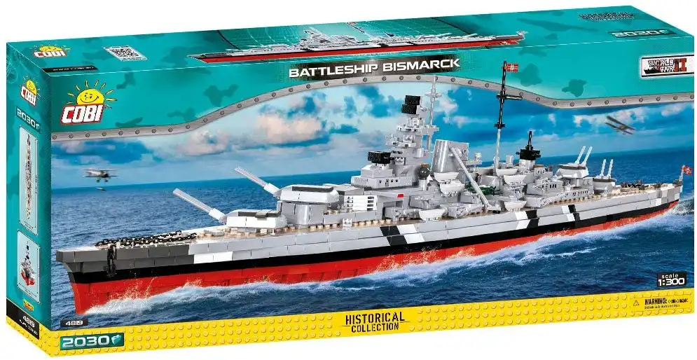 COBI Set Costruzioni 2030pz Corazzata Tedesca Battleship Bismark Gioco Bambini