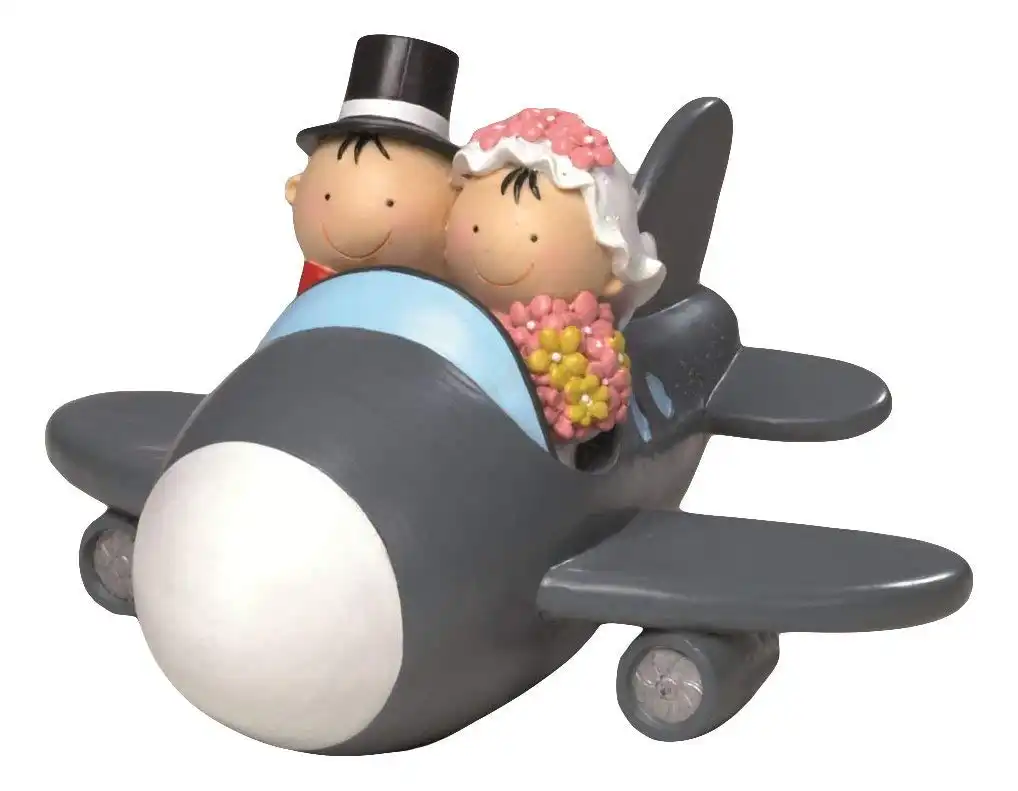 Centrotorta Matrimonio Decorazione Torta Torte Nunziale Sposi con Aereo Wedding