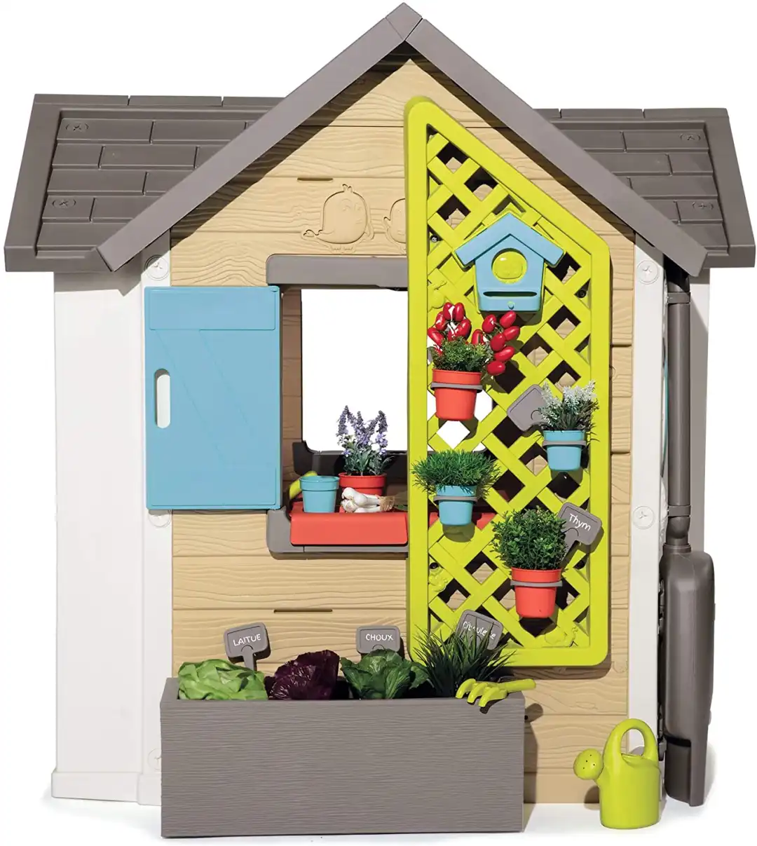 Casa Casetta Per Bambini Garden House Con Accessori Giardinaggio 128x132x135 cm