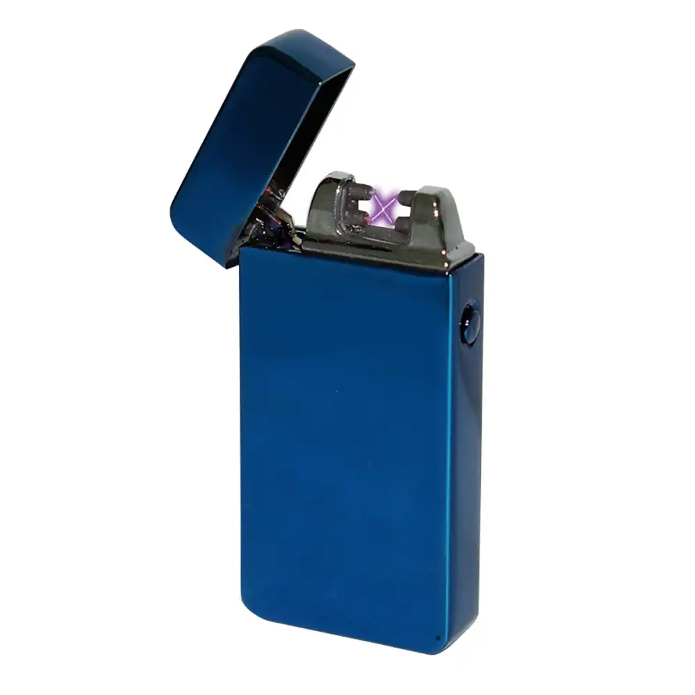 Accendino al Plasma ad Arco Elettrico USB Ricaricabile Antivento New York Blue