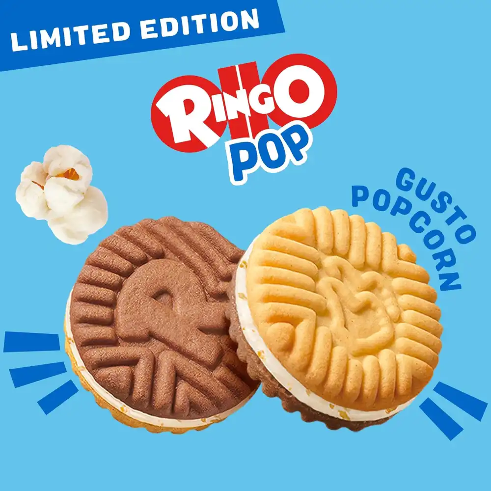 9x Ringo Pop Popcorn Gusto Limited Edition Netflix 9 Confezioni da 165g Snack
