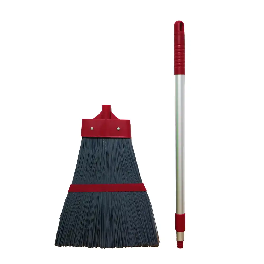 Scopa da Giardino con Manico in Alluminio Telescopica 105/150cm per Esterno