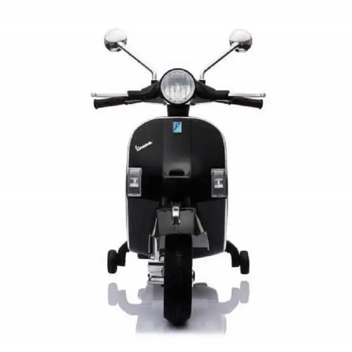 Moto Motorino Per Bambini Vespa Piaggio Px 150 Con Luci e Suoni 12V Nero