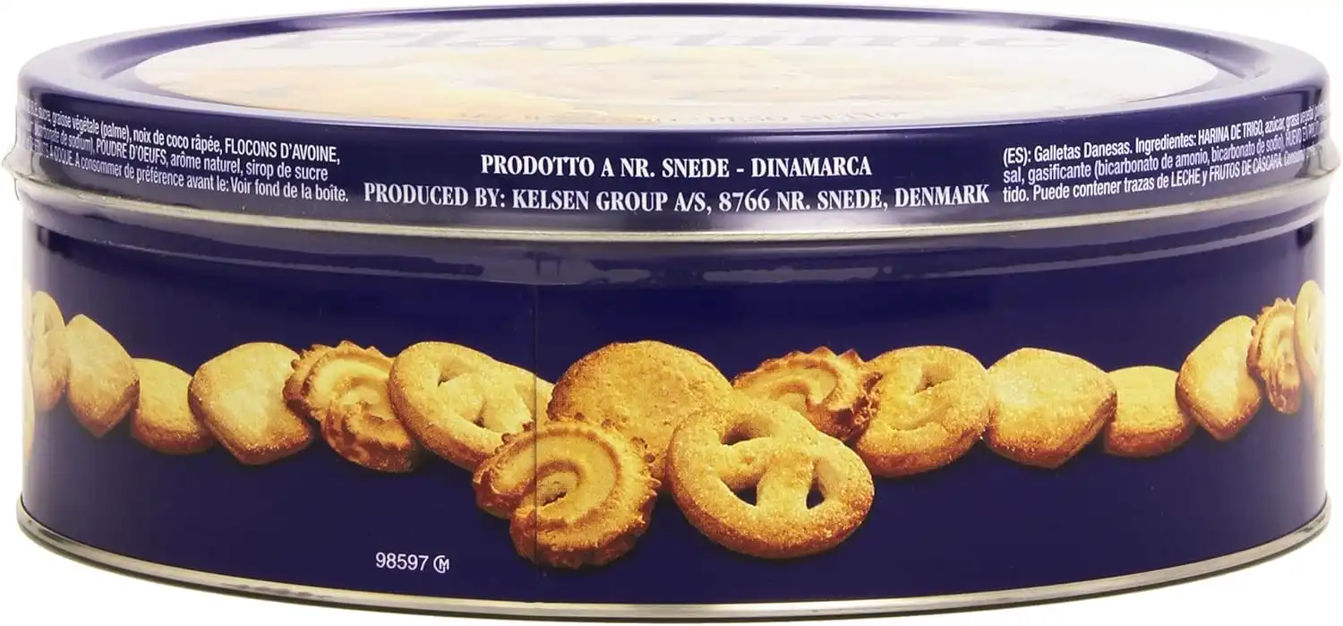 Playtime Biscotti Tradizionali Danesi in Latta da 454gr Biscotti al Burro