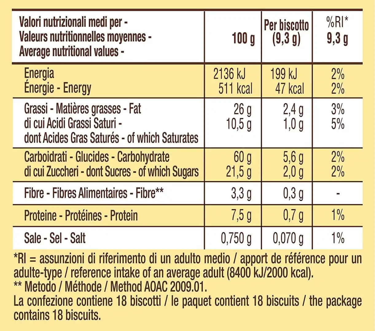 12x Biscotti Baiocchi Farciti con Crema alla Nocciola e Cacao Tubo da 168 g