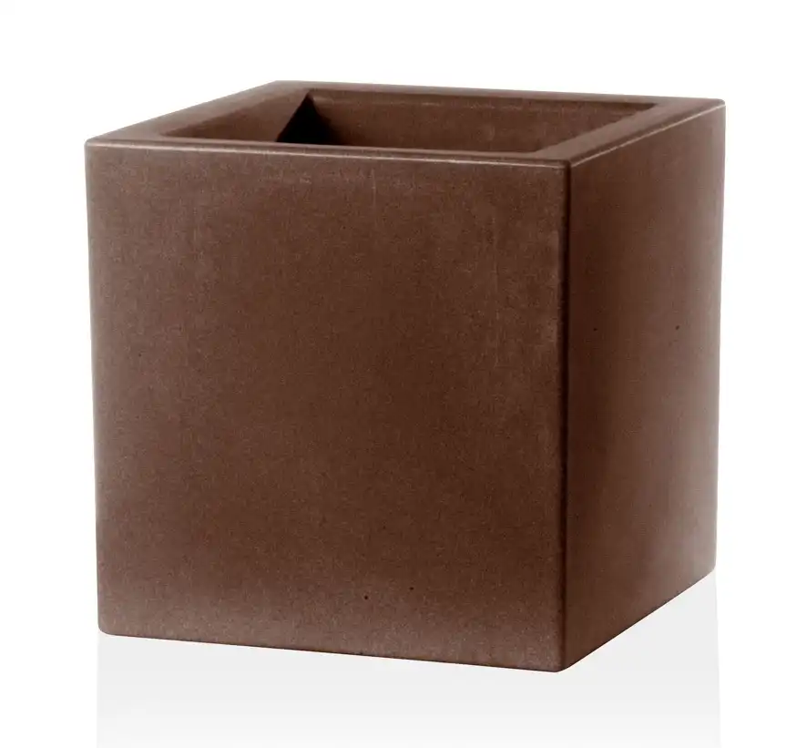 Vaso Fioriera Schio Cubo Essential 30 Bronzo Quadrato 30x30xh30 cm