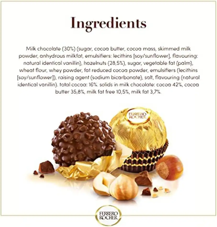 Ferrero Rocher Cioccolato al Latte con Nocciole 300g Confezione Regalo