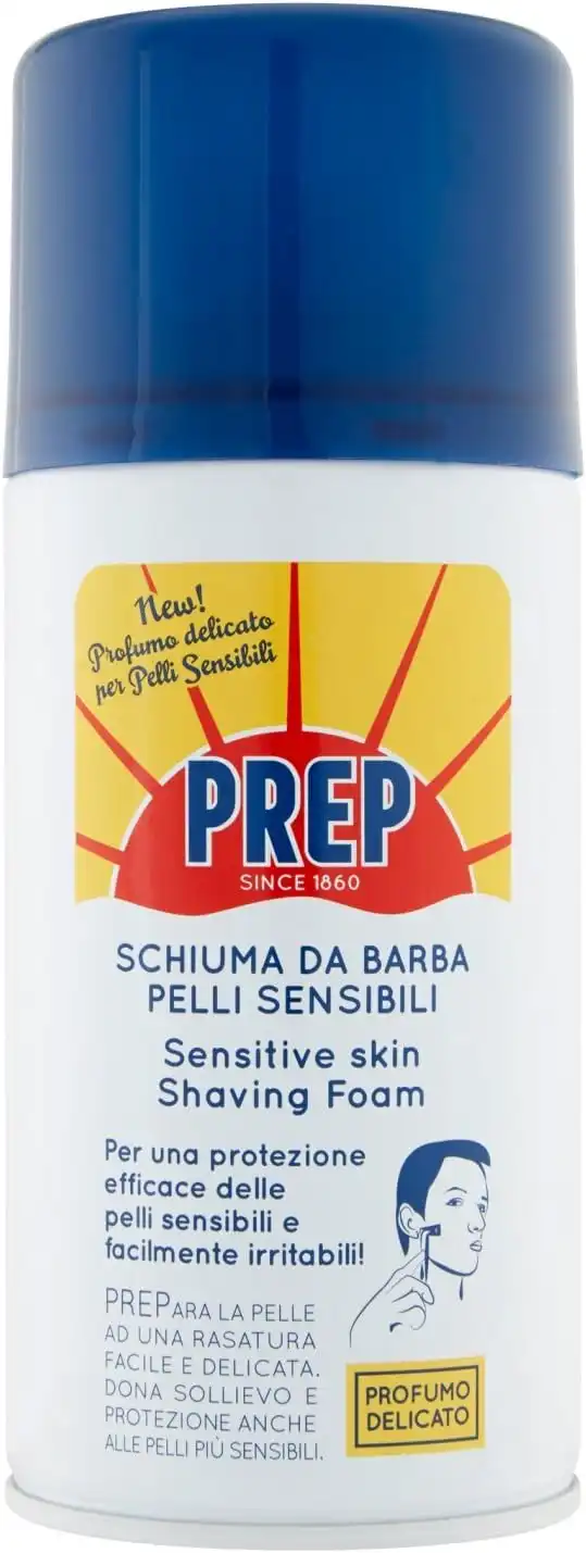 Prep Schiuma da Barba Sensitive Viso Pelle Sensibile Uomo - 300 ml
