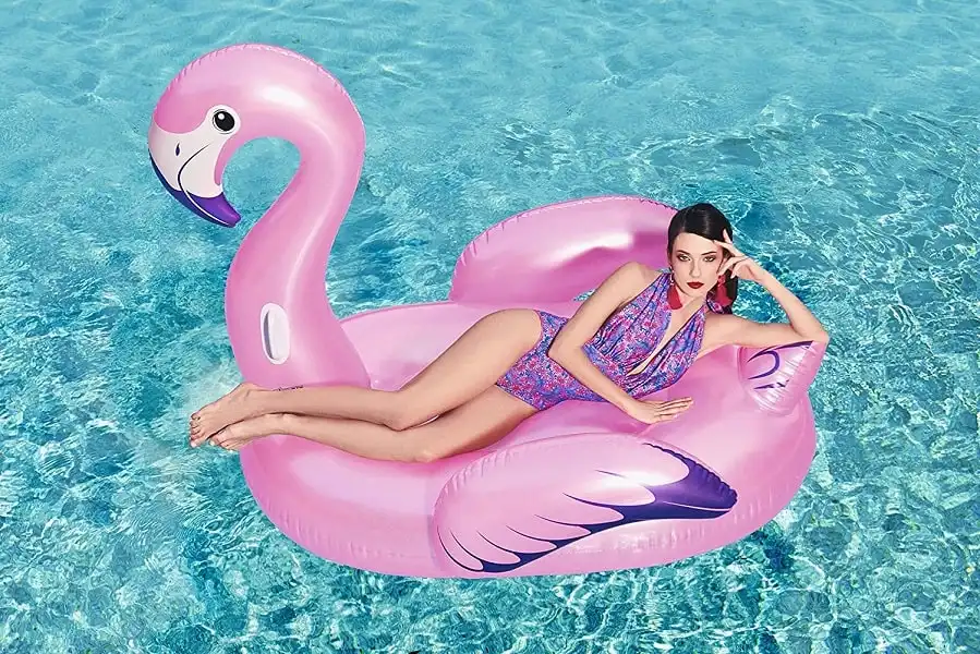 Fenicottero Fashion Luxury Cavalcabile Gigante 173x170cm Isola Rosa Bestway