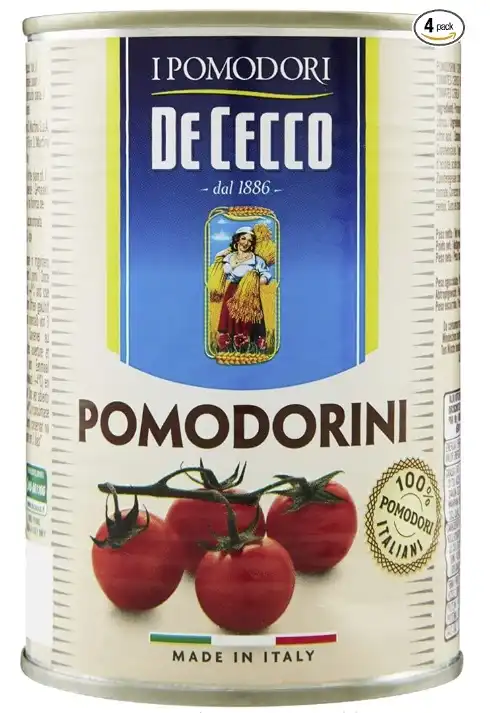 4 Barattoli De Cecco Pomodorini di Collina 100% Italiano da 400gr Cadauno
