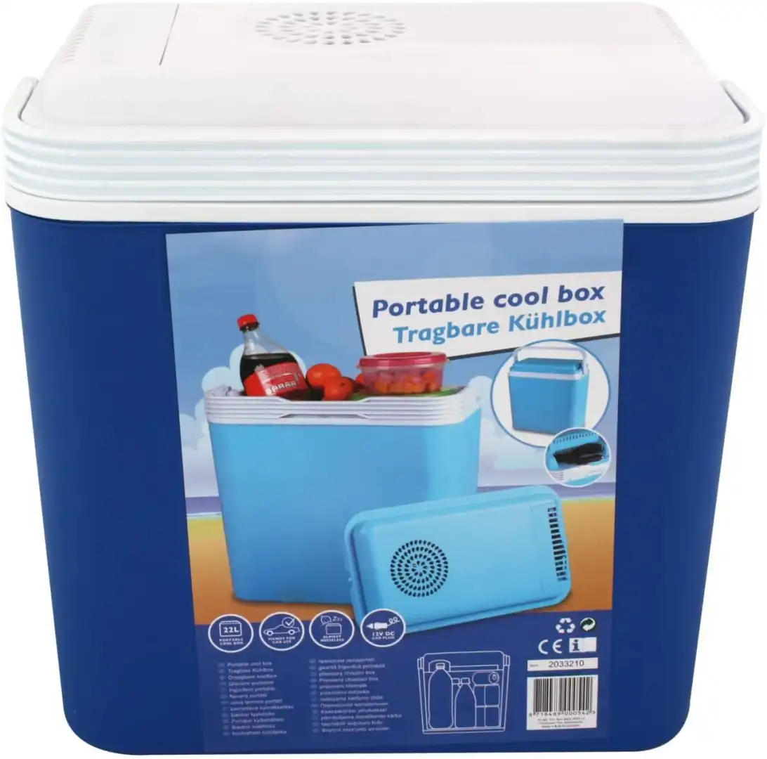 Frigo Box Frigo Portatile Termoelettrico 22lt 12V Blu 40x24x40cm Auto Campeggio
