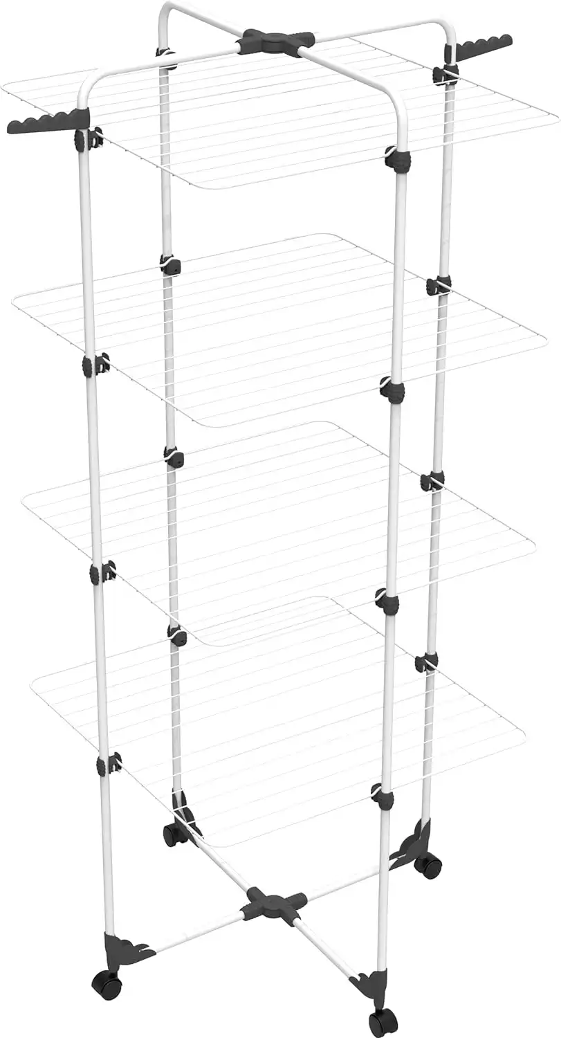 Vileda Modular 4 Stendibiancheria a Torre a 4 Livelli Pieghevole Con Snodo
