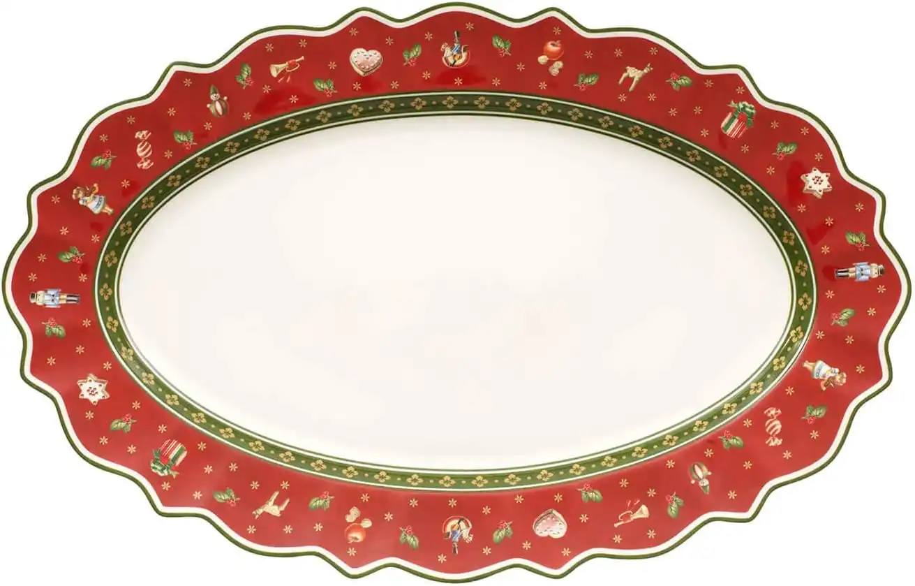 Villeroy & Boch Toy's Delight Piatto Ovale da Portata 50x31cm Tavola di Natale