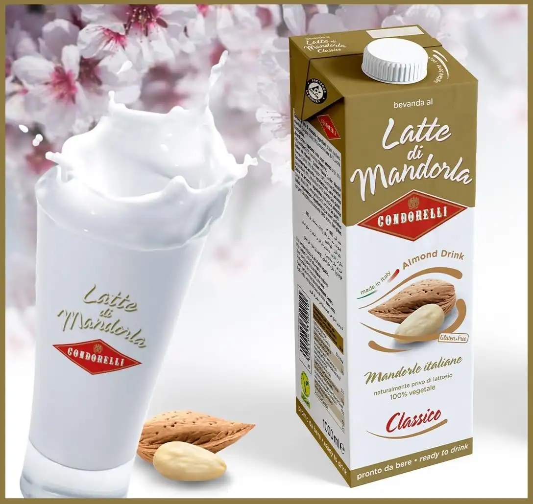 Condorelli Latte di Mandorla Classico Mandorle Italiane 6 Brik da 1 Litro
