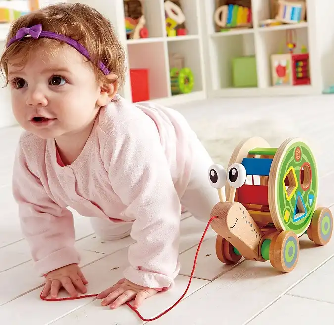 Lumaca Lumachina in Legno Tira e Seleziona Forme Formine Gioco Bambini