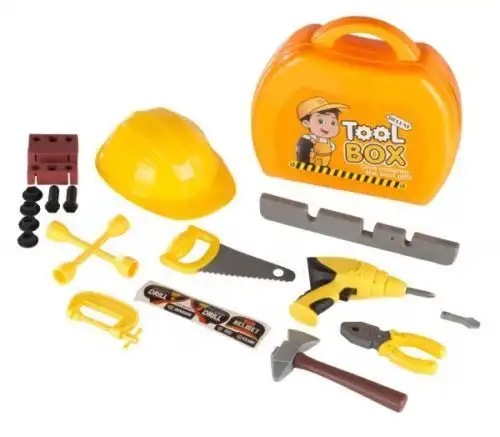 Cassetta Attrezzi 21 pz Set Giochi Per bambini Ferramenta Bricolage Fai da te