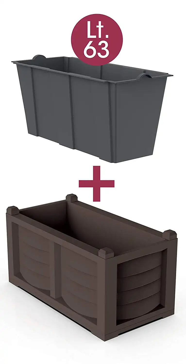 Fioriera Kit Arredo Giardino Negozi Esterni Porta Vaso Per Fiori con Maniglie