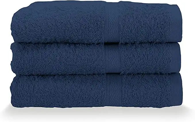 Set 3 Asciugamani Ospite Cm 40X60 Cotone Idrofilo 420 G/MQ Blu Gabel