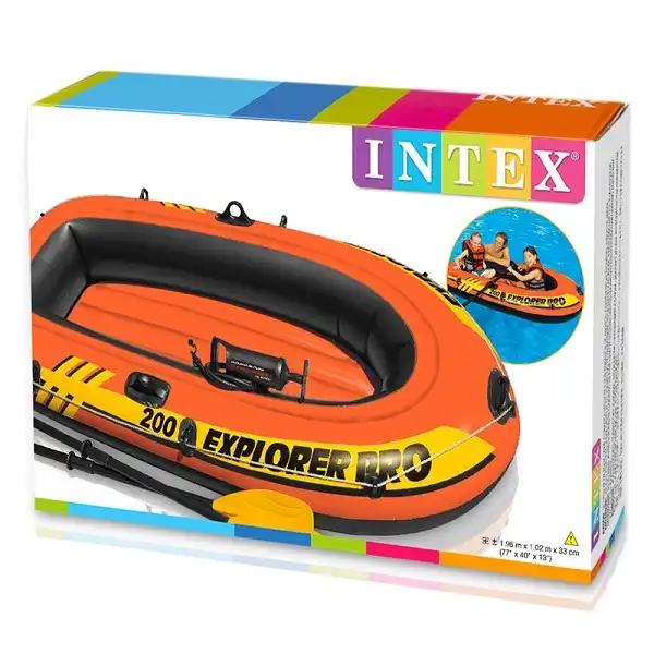 Canotto Gonfiabile Gommone con Remi e Gonfiatore Pompa per Mare Fiume Intex