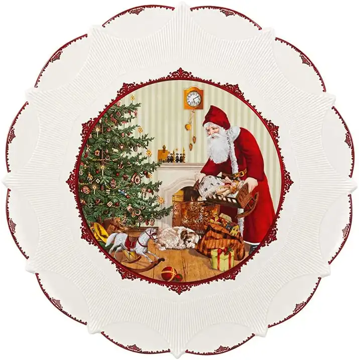 Villeroy & Boch Toy's Fantasy Piatto da Pasticceria in Porcellana Natalizio 43cm