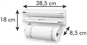 Tescoma onWALL Portarotoli Cucina da Parete 3 in 1 Plastica Bianco