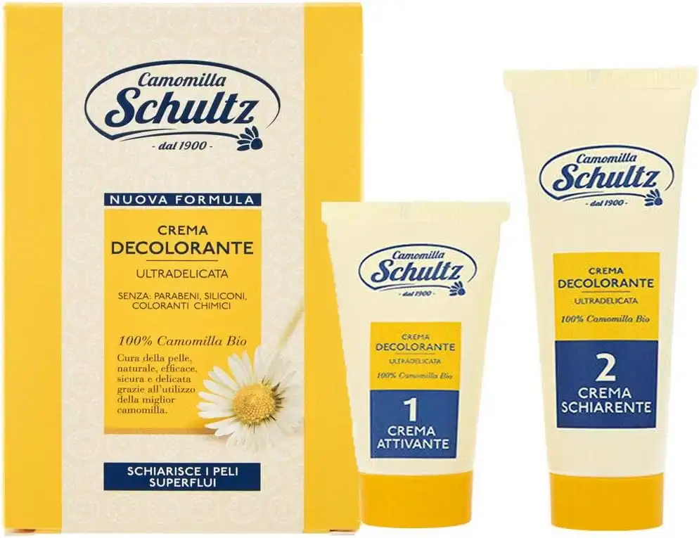 Schultz Crema Decolorante Alla Camomilla Delicata Peli Superflui 50ml Piu 25Ml