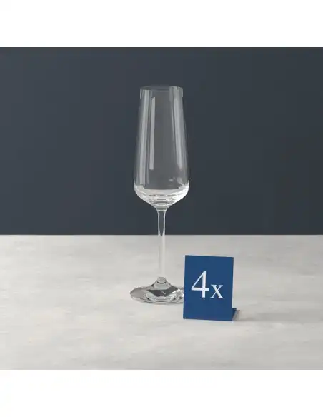 Villeroy & Boch Ovid Calice Flute Champagne 25 cl Set 4 Pz Calici in Cristallo