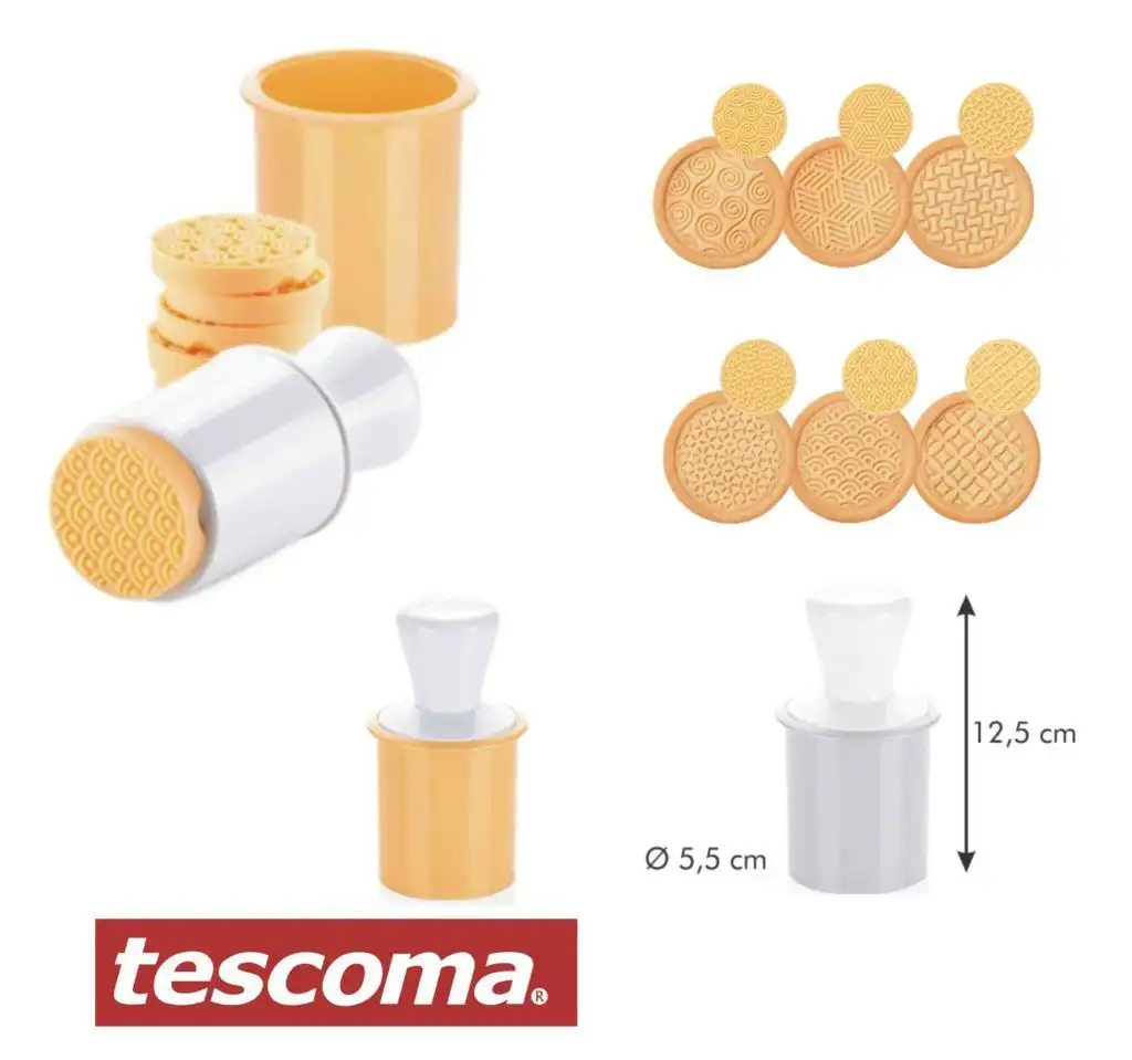 Timbro Stampo Forma Formine Disegni per Biscotti 6 motivi Tema Party