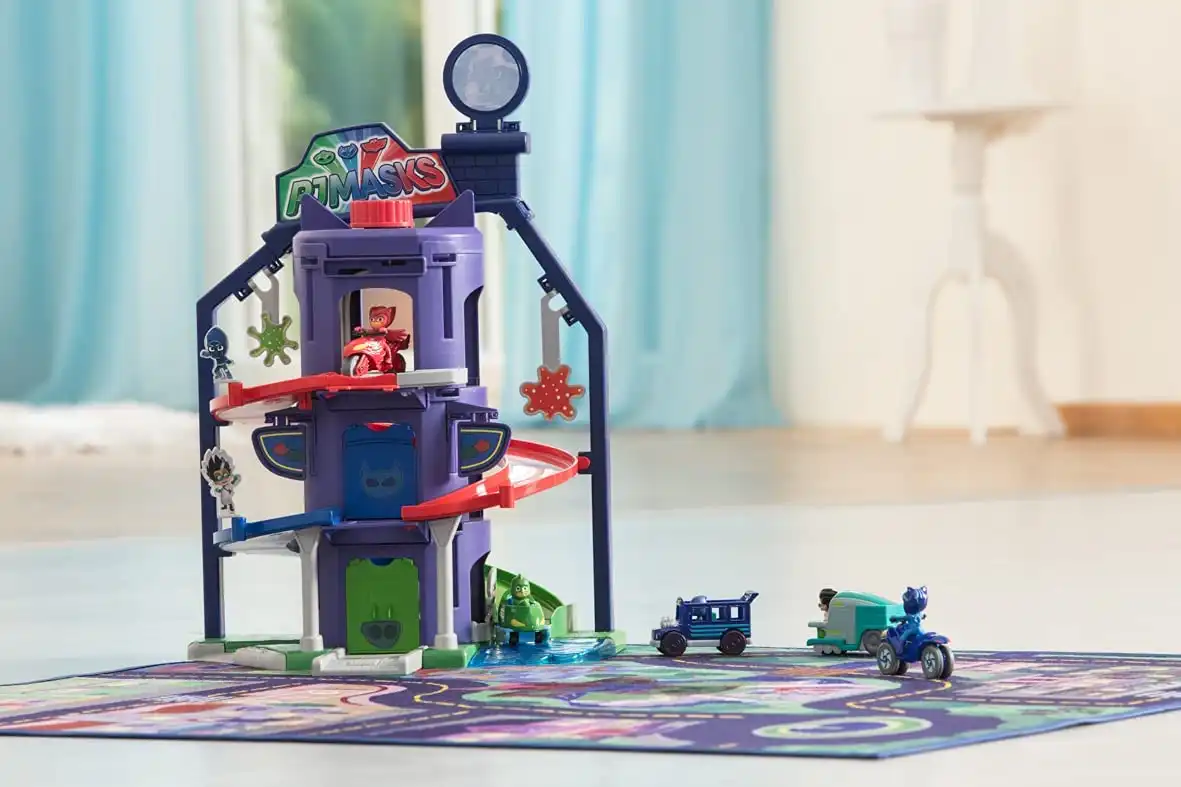 PJ Masks Playset Quartier Generale 43cm Gioco per Bambini con Gattomobile 3+