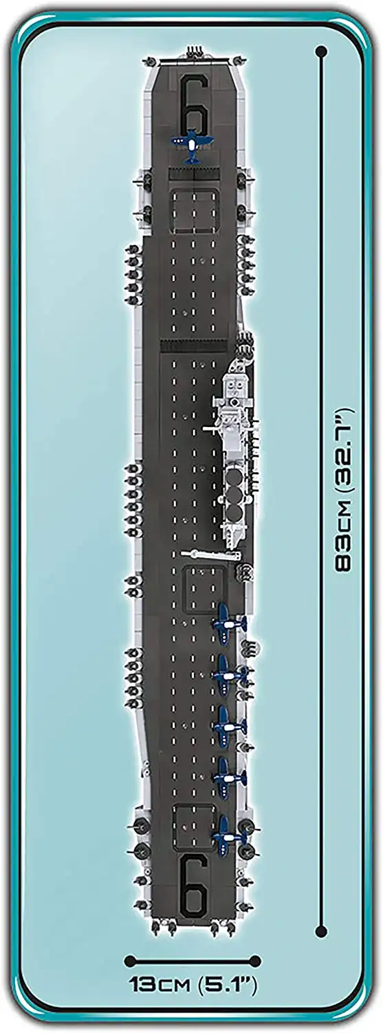 Set Costruzioni Bambini Cobi 2510 Pezzi USS Enterprise Portaerei Americana