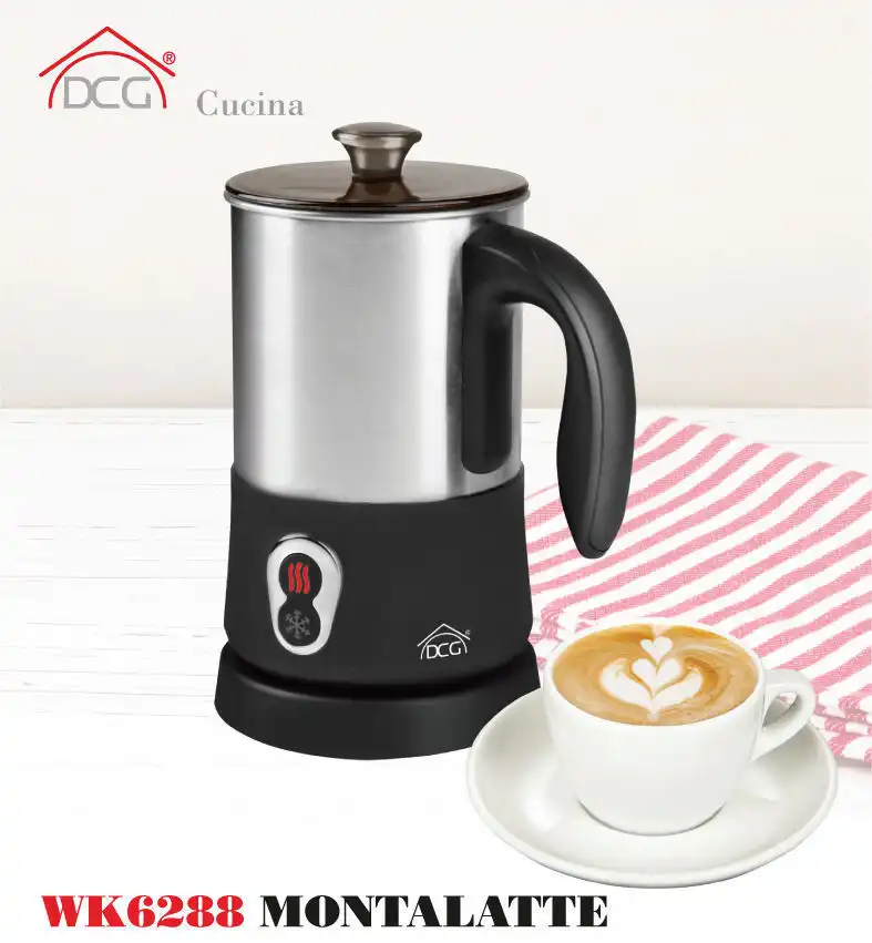Montalatte Monta Latte Schiuma Latte Bolli Latte Cappuccino Acciaio Base Rotante