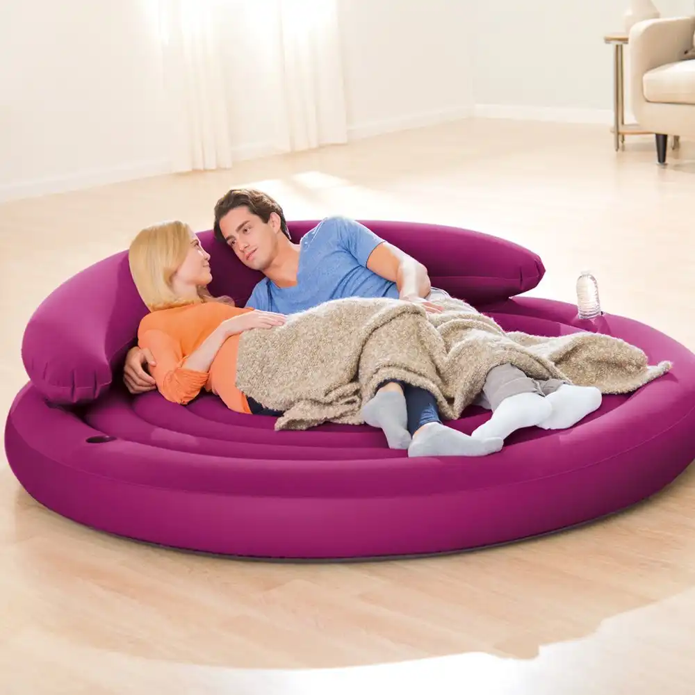 Poltrona Letto Rotonda Intex Ultra LoungeTonda Gonfiabile Mirtillo Piscina Casa
